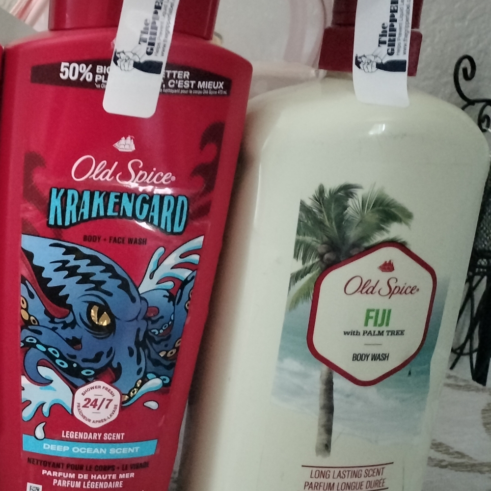 Old Spice Red Bath & Body Wash with Sea Monster Design
